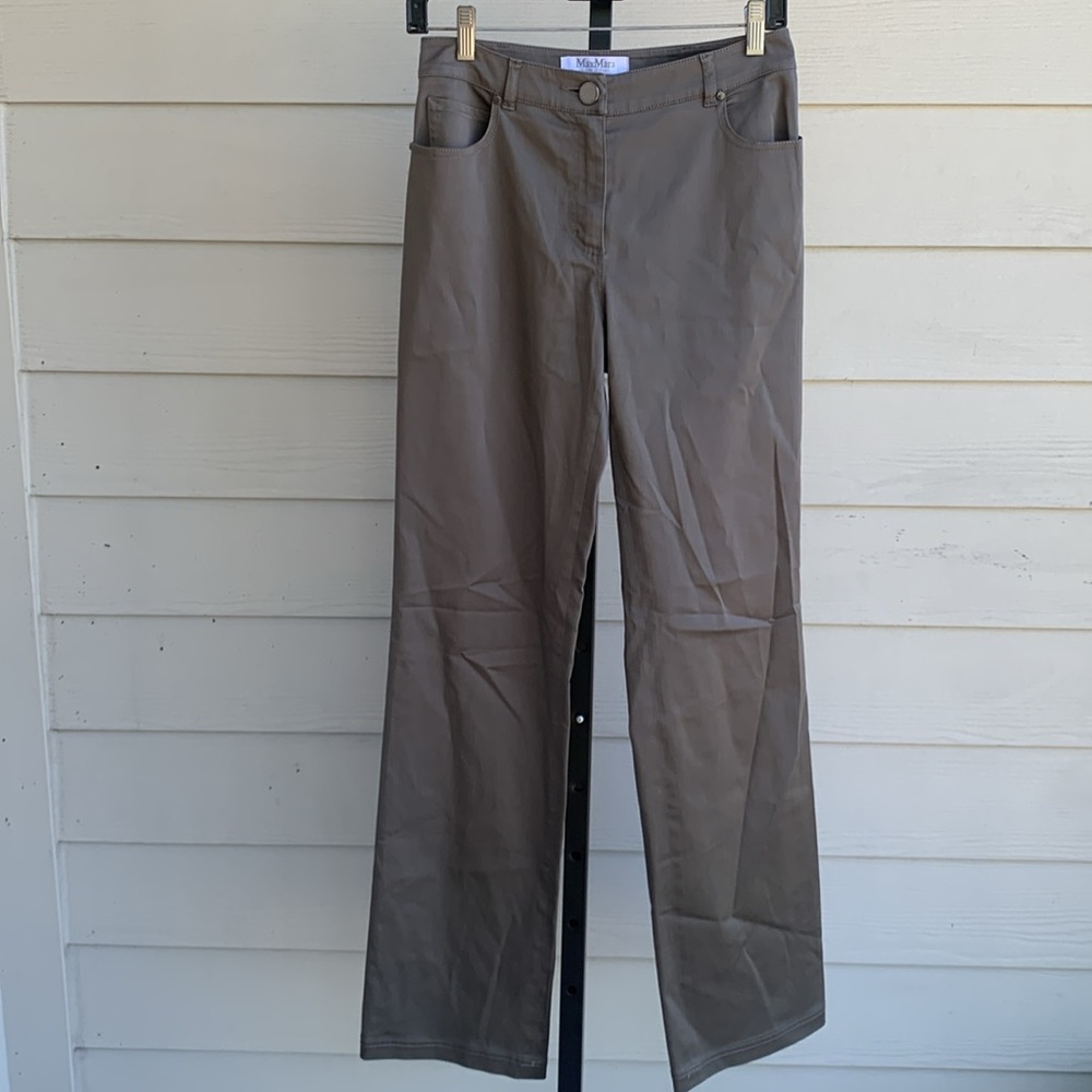 Maxmara preppy quiet luxury high rise straight leg pants size 6
